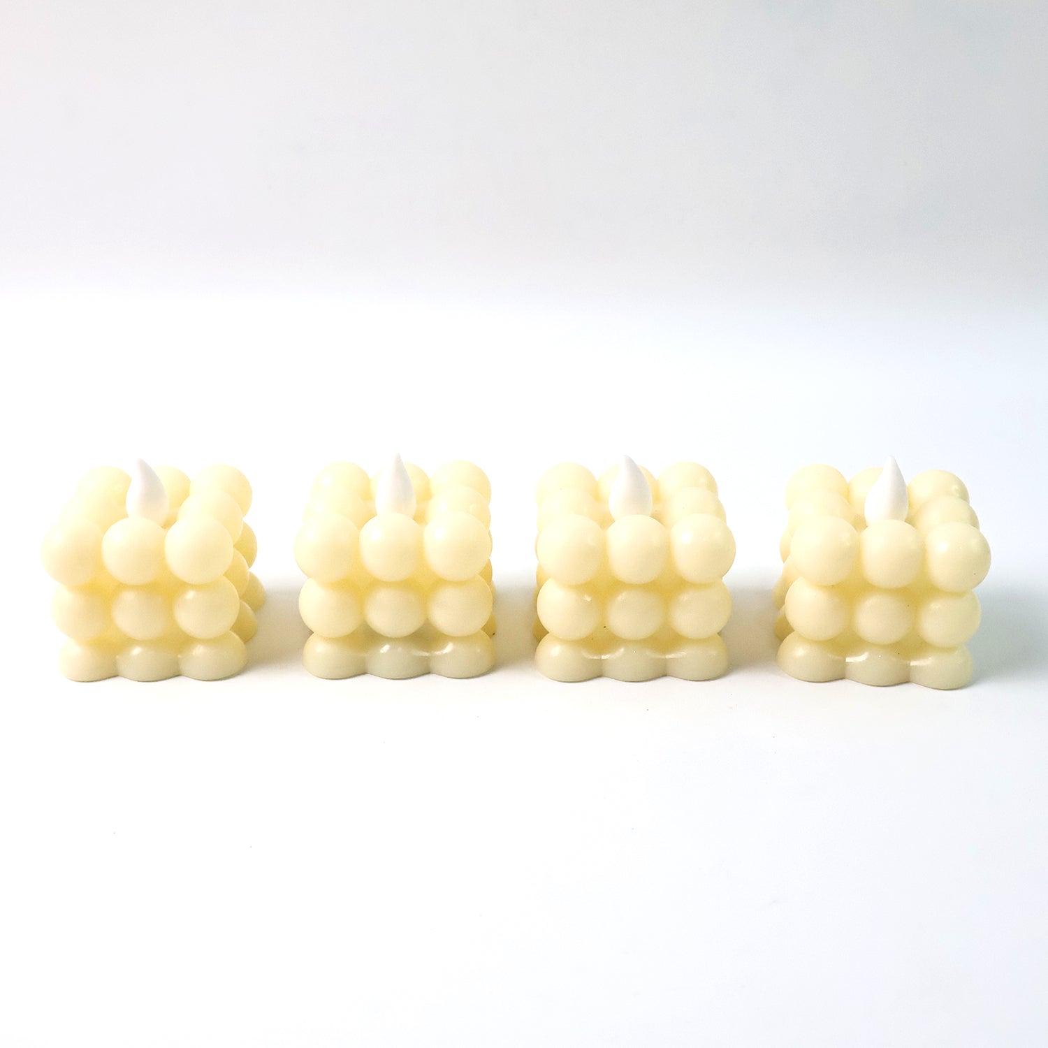 Decorative Led Bubble Candles (4 Pc  Set)